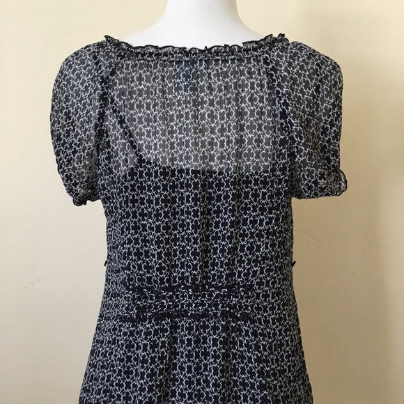 Motherhood Top Blouse Sheer Black & White Size XL - Picture 5 of 7